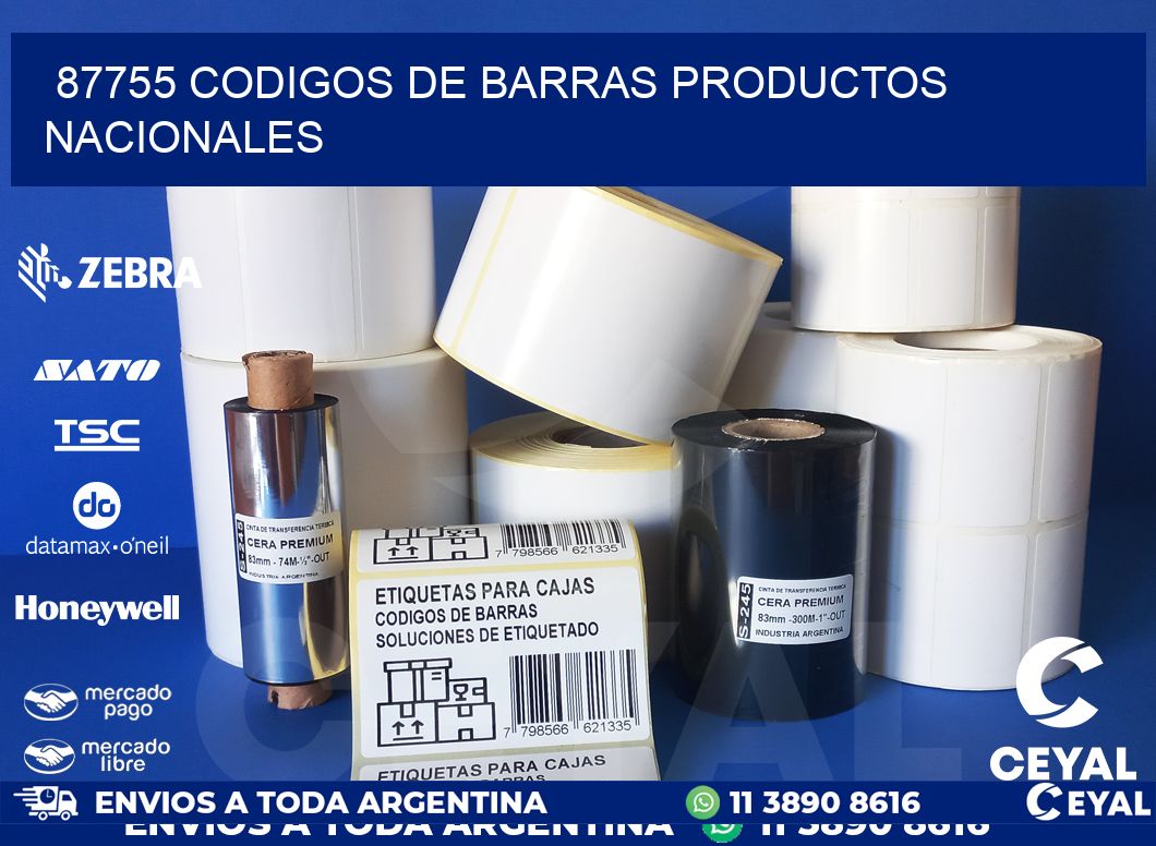 87755 codigos de barras productos nacionales