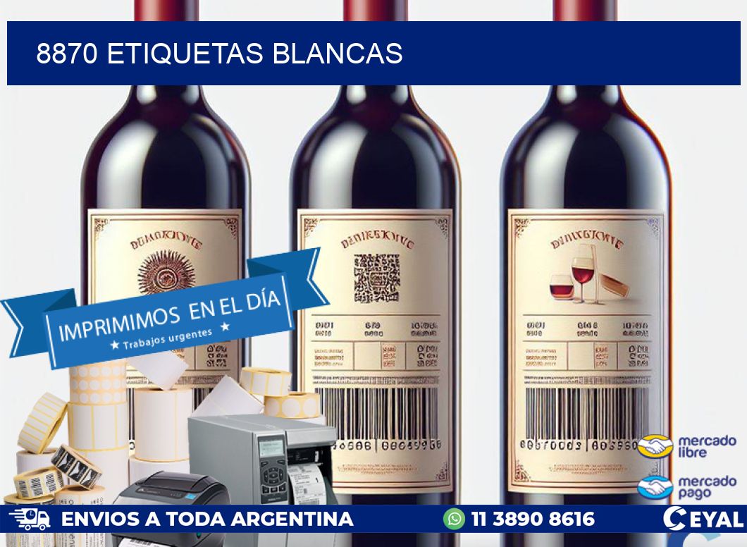8870 ETIQUETAS BLANCAS