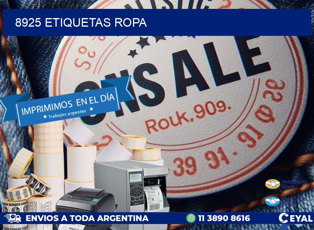 8925 ETIQUETAS ROPA