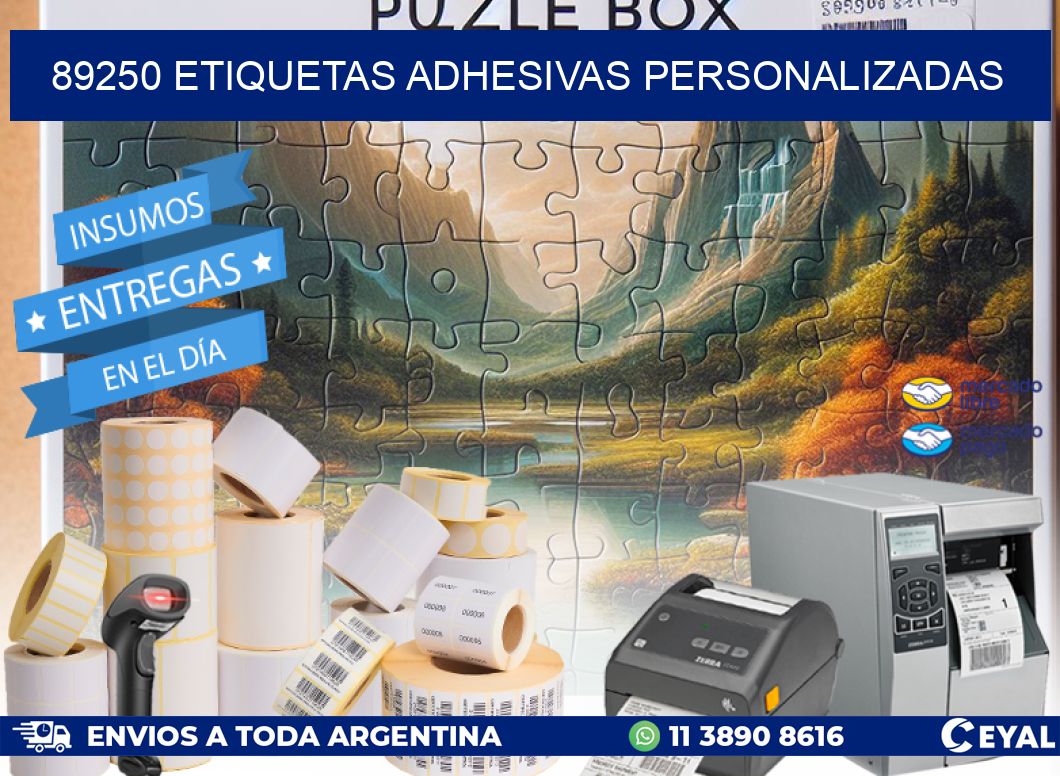 89250 Etiquetas adhesivas personalizadas