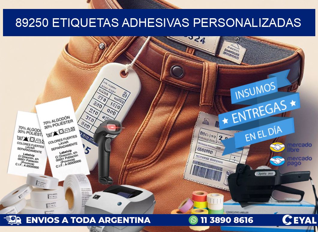 89250 Etiquetas adhesivas personalizadas