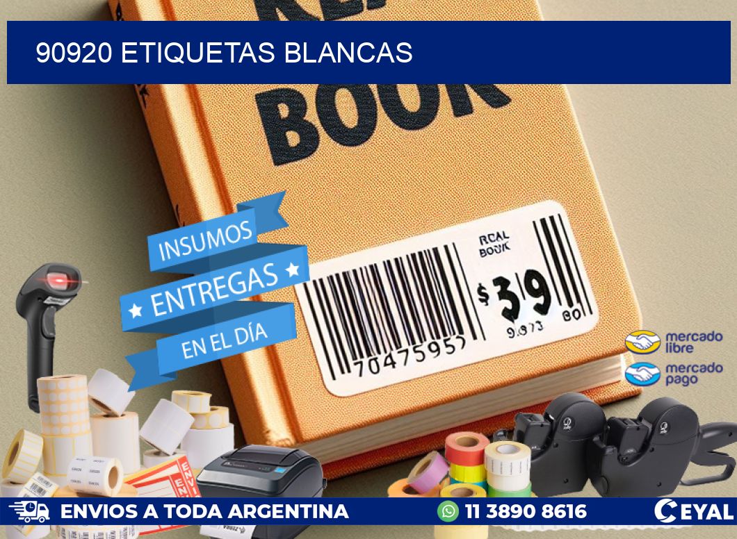 90920 ETIQUETAS BLANCAS
