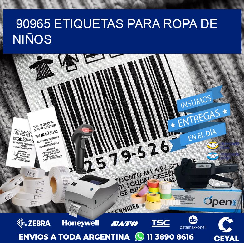 90965 ETIQUETAS PARA ROPA DE NIÑOS