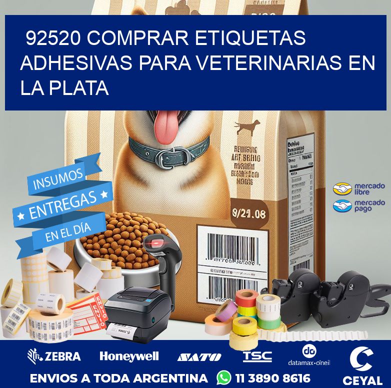 92520 COMPRAR ETIQUETAS ADHESIVAS PARA VETERINARIAS EN LA PLATA
