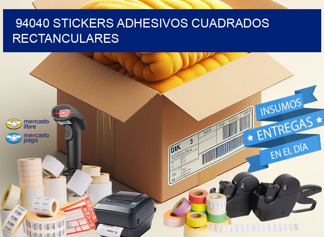94040 stickers adhesivos cuadrados rectanculares