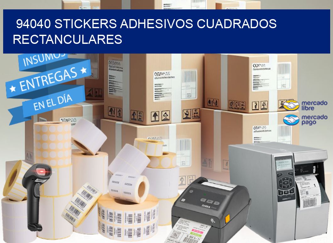 94040 stickers adhesivos cuadrados rectanculares