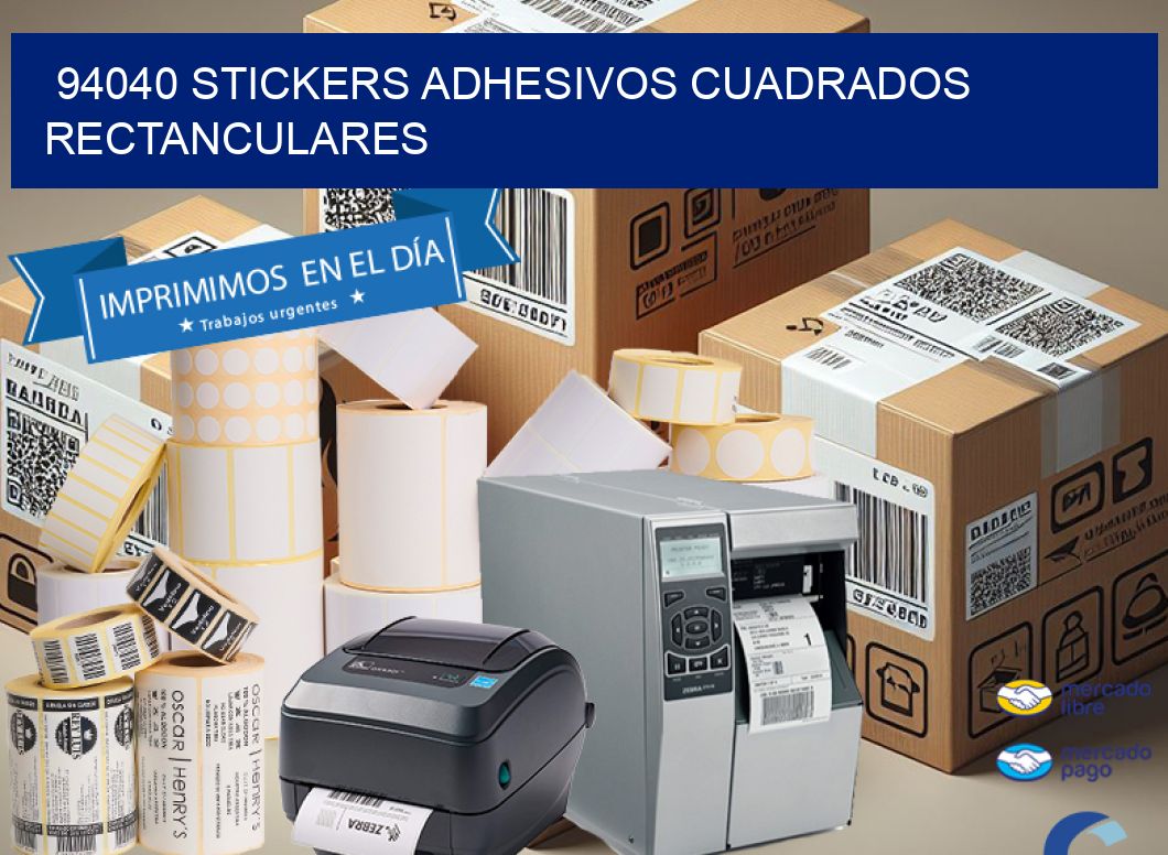 94040 stickers adhesivos cuadrados rectanculares