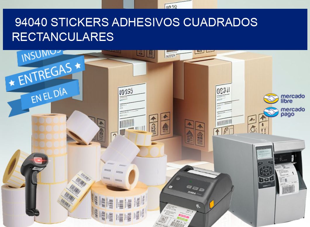 94040 stickers adhesivos cuadrados rectanculares