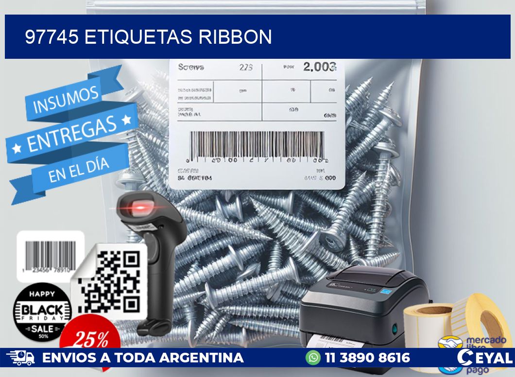 97745 ETIQUETAS RIBBON