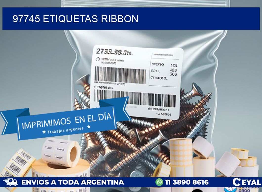 97745 ETIQUETAS RIBBON