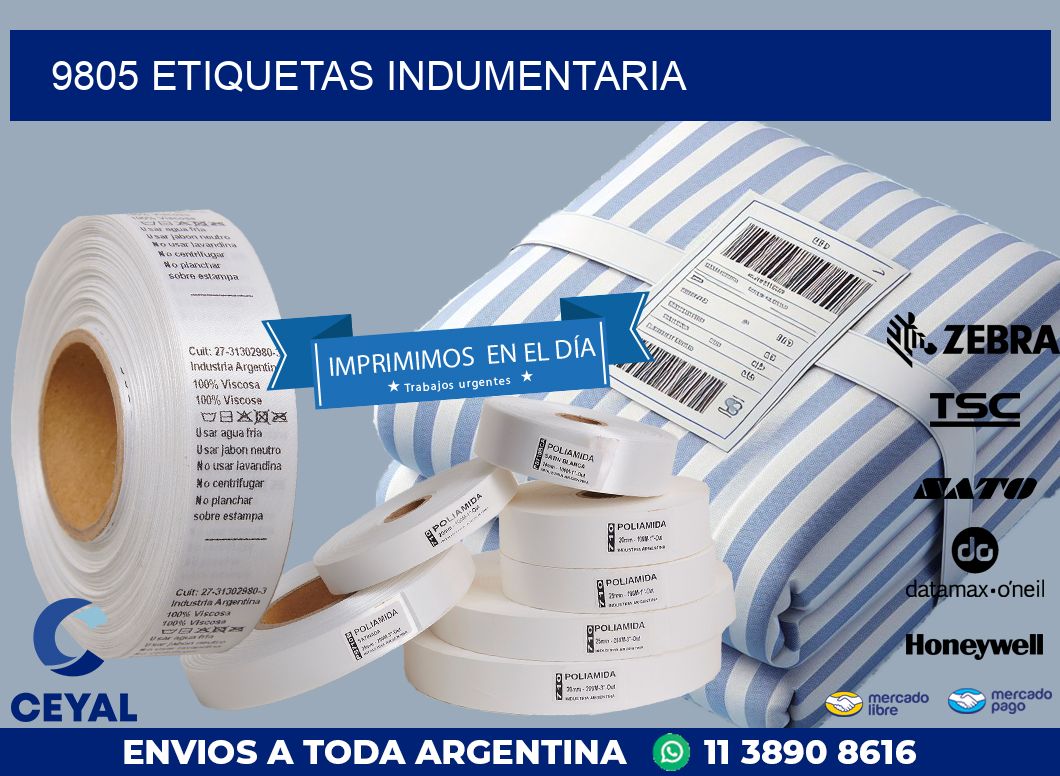 9805 ETIQUETAS INDUMENTARIA