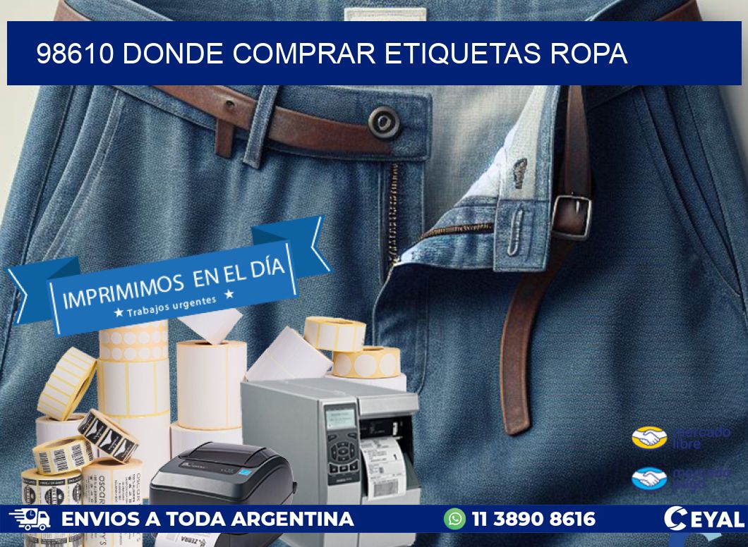 98610 DONDE COMPRAR ETIQUETAS ROPA