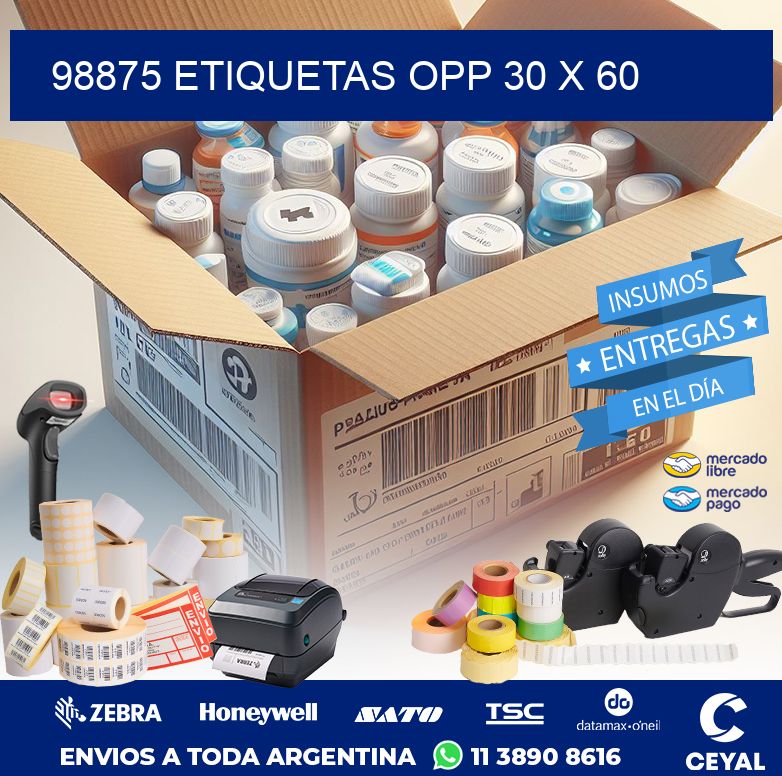 98875 ETIQUETAS OPP 30 X 60