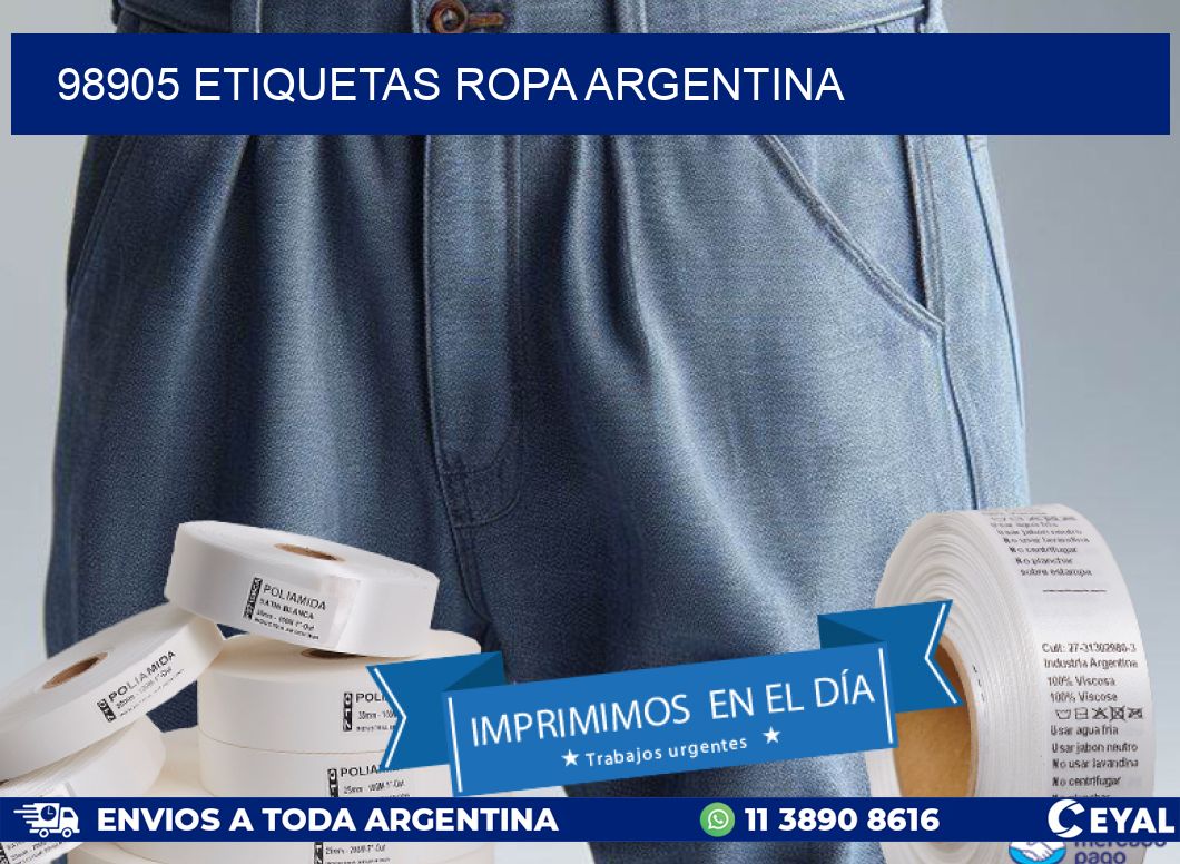 98905 ETIQUETAS ROPA ARGENTINA