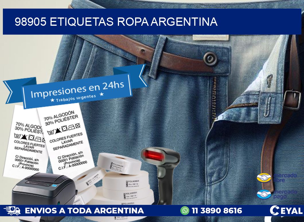98905 ETIQUETAS ROPA ARGENTINA