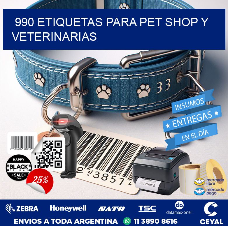 990 ETIQUETAS PARA PET SHOP Y VETERINARIAS