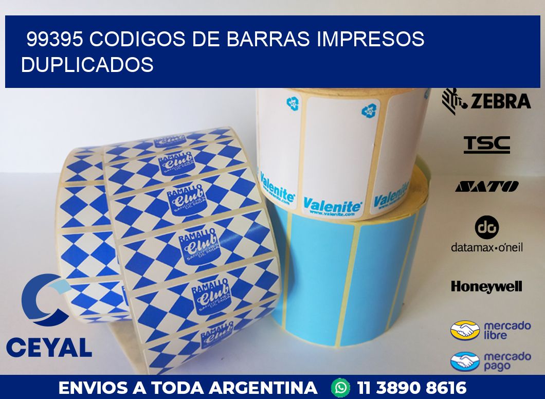 99395 codigos de barras impresos duplicados