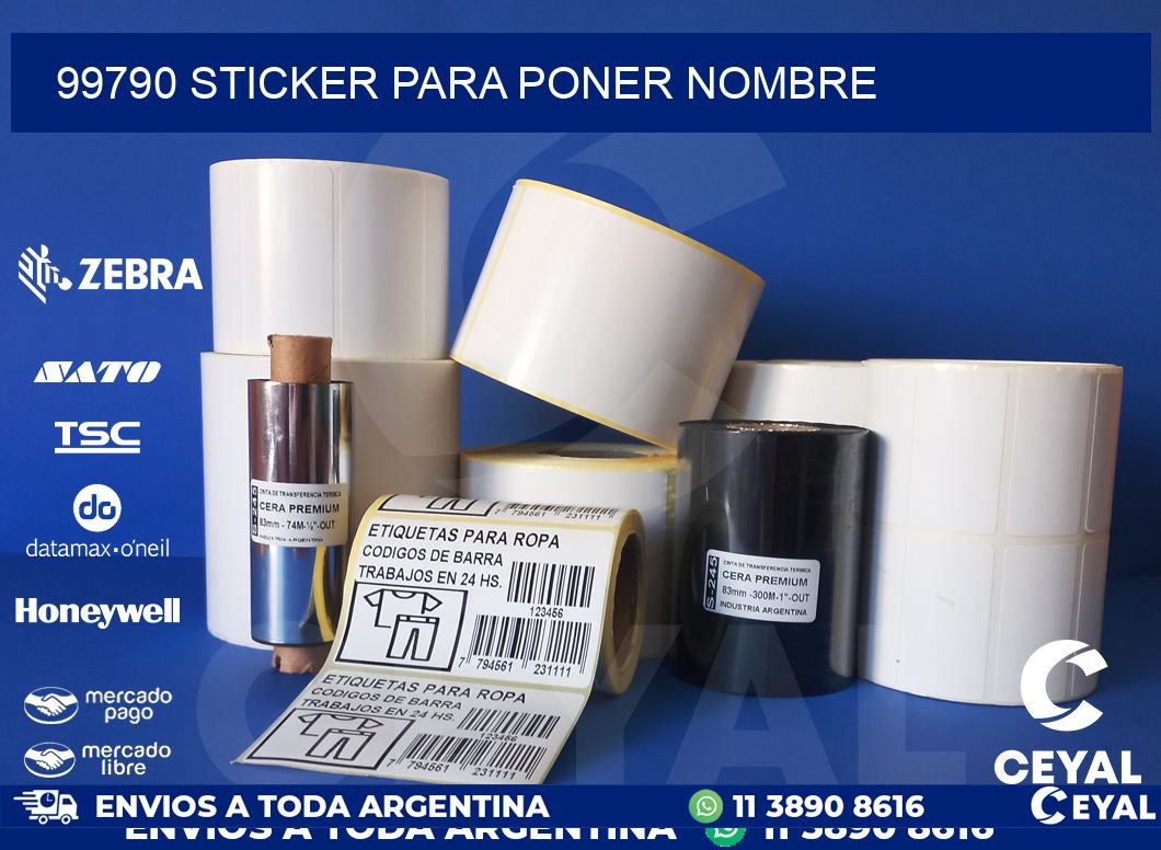 99790 STICKER PARA PONER NOMBRE