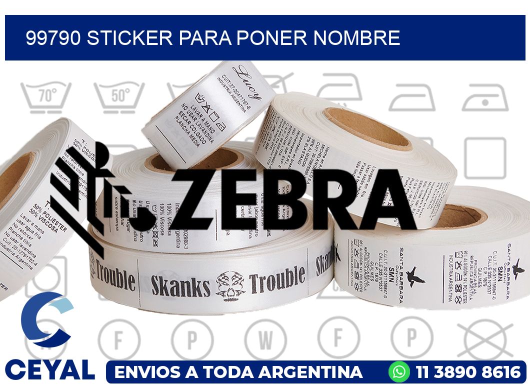 99790 STICKER PARA PONER NOMBRE