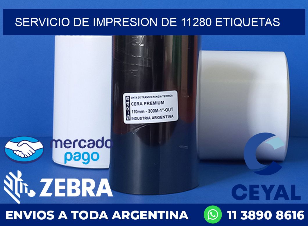 SERVICIO DE IMPRESION DE 11280 ETIQUETAS