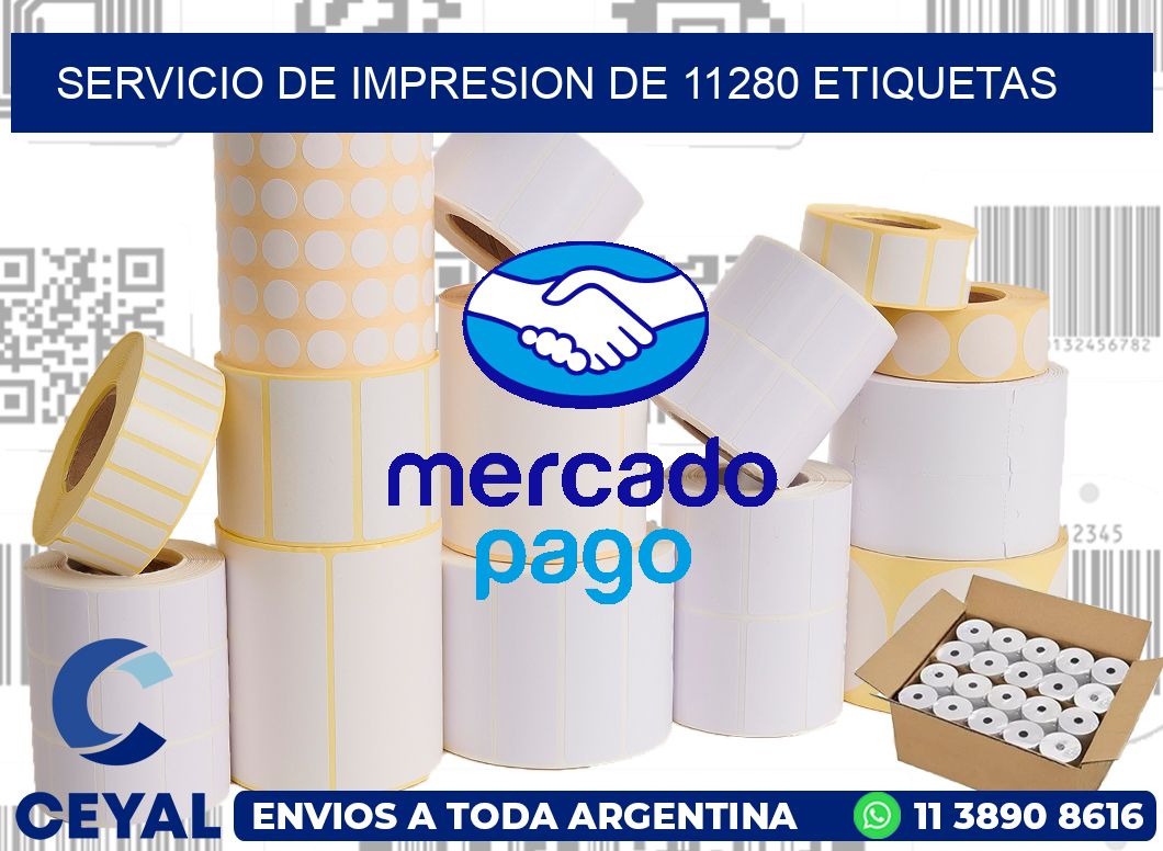 SERVICIO DE IMPRESION DE 11280 ETIQUETAS