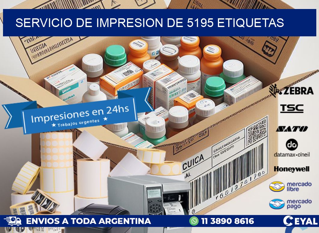 SERVICIO DE IMPRESION DE 5195 ETIQUETAS