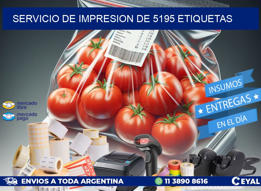 SERVICIO DE IMPRESION DE 5195 ETIQUETAS