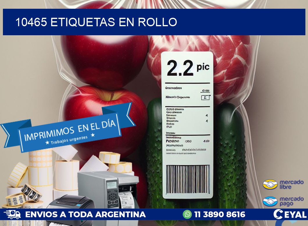 10465 ETIQUETAS EN ROLLO