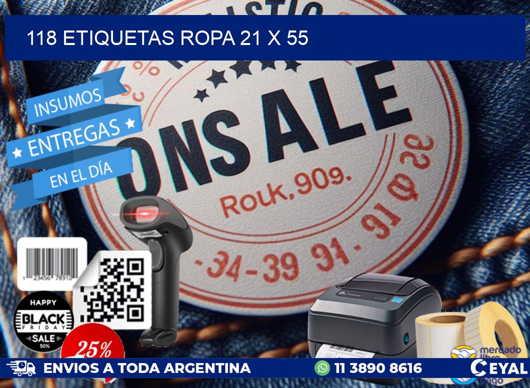 118 ETIQUETAS ROPA 21 x 55