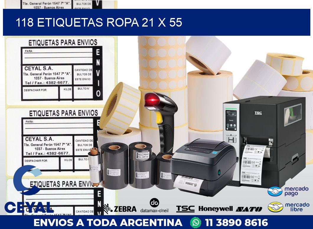 118 ETIQUETAS ROPA 21 x 55