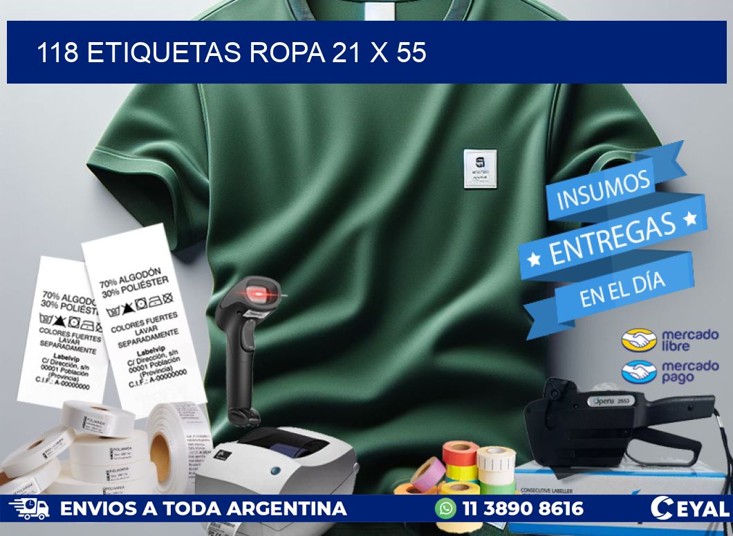 118 ETIQUETAS ROPA 21 x 55