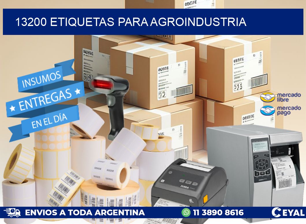 13200 ETIQUETAS PARA AGROINDUSTRIA