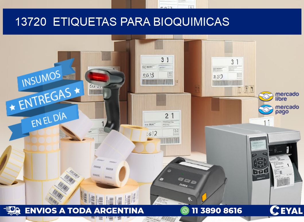 13720  ETIQUETAS PARA BIOQUIMICAS