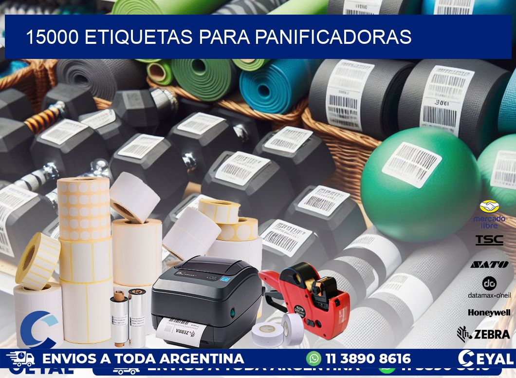 15000 ETIQUETAS PARA PANIFICADORAS