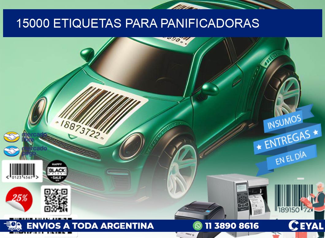 15000 ETIQUETAS PARA PANIFICADORAS