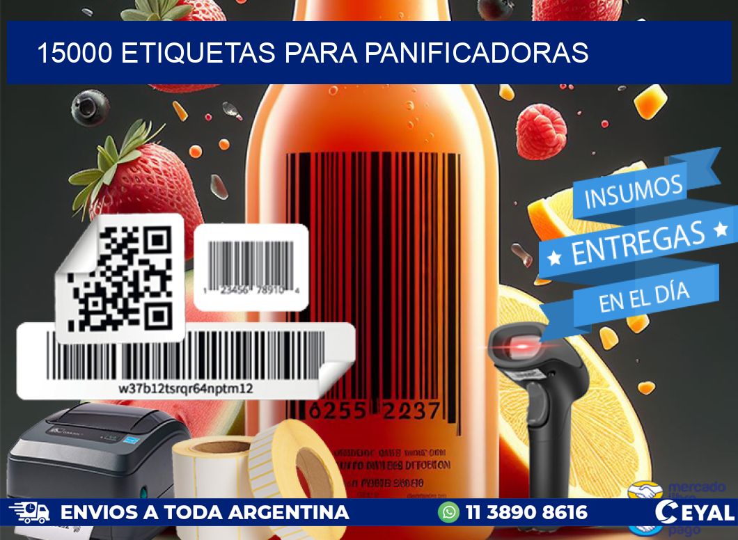 15000 ETIQUETAS PARA PANIFICADORAS