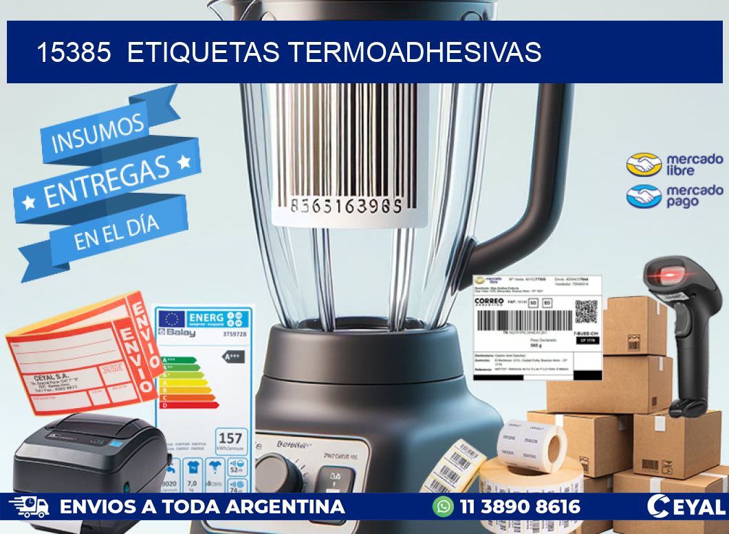 15385  ETIQUETAS TERMOADHESIVAS