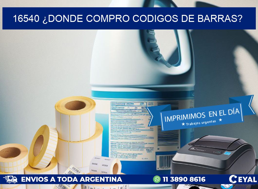 16540 ¿DONDE COMPRO CODIGOS DE BARRAS?