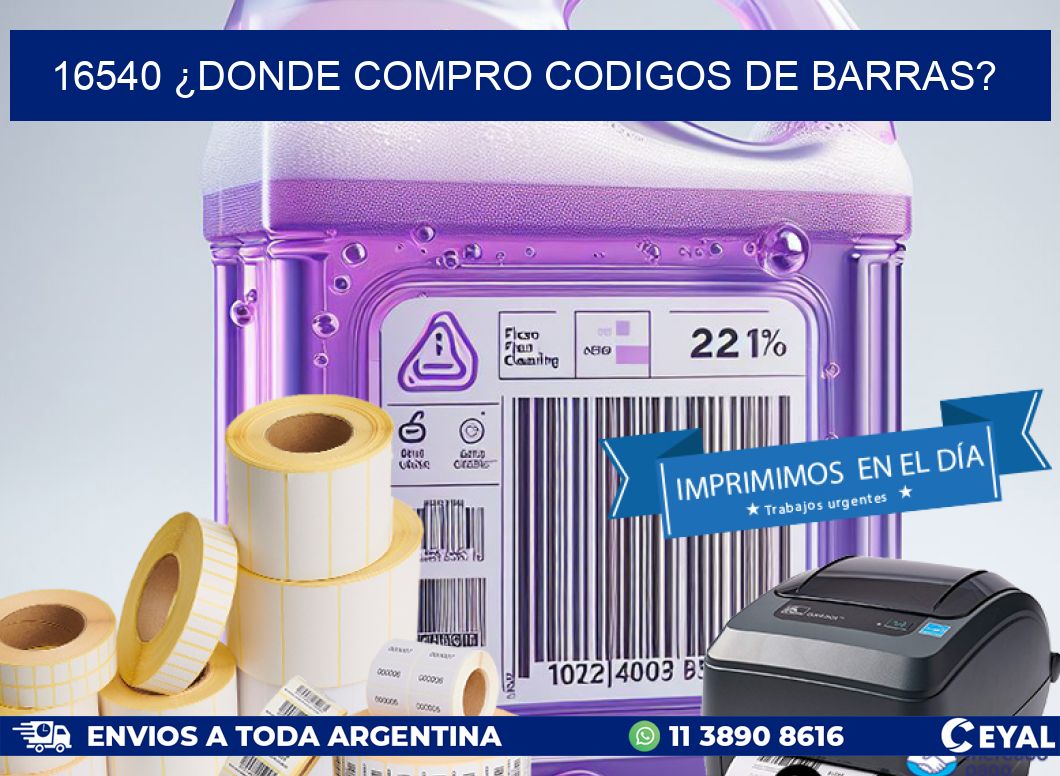 16540 ¿DONDE COMPRO CODIGOS DE BARRAS?