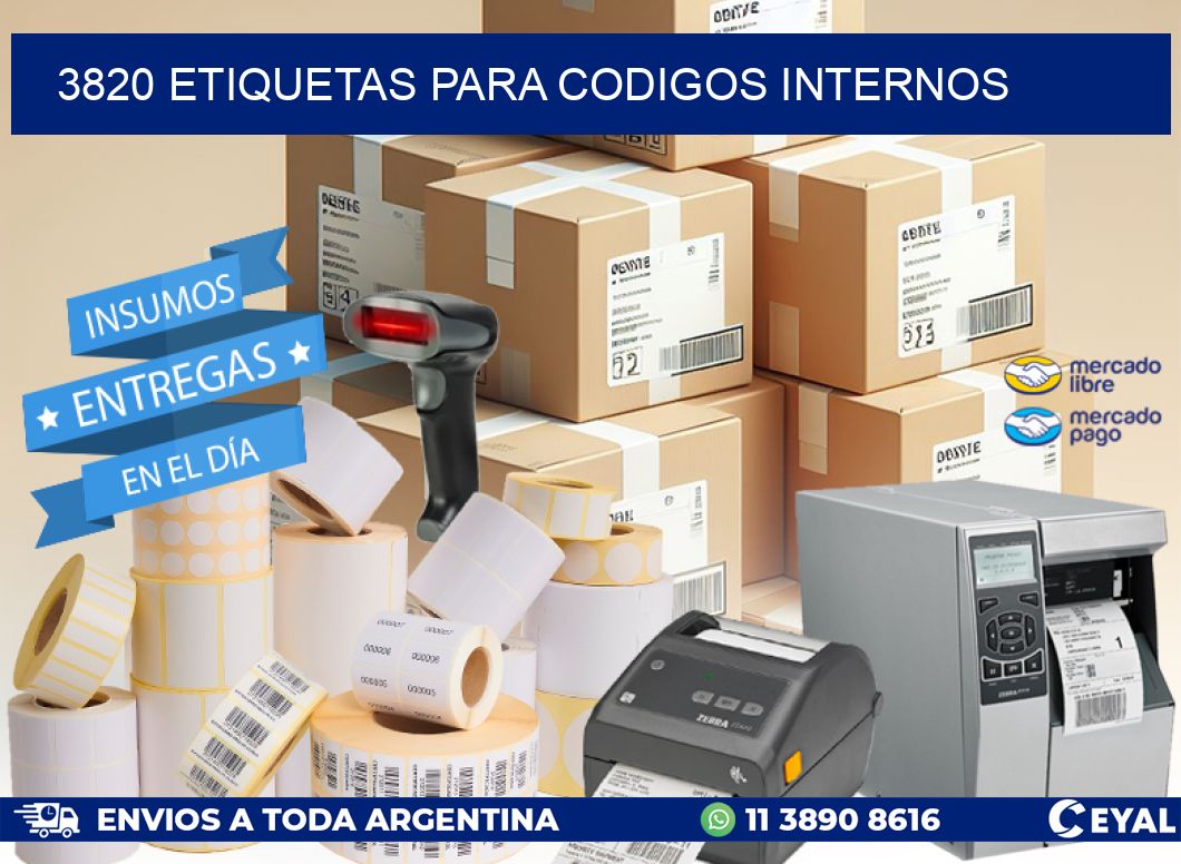 3820 ETIQUETAS PARA CODIGOS INTERNOS