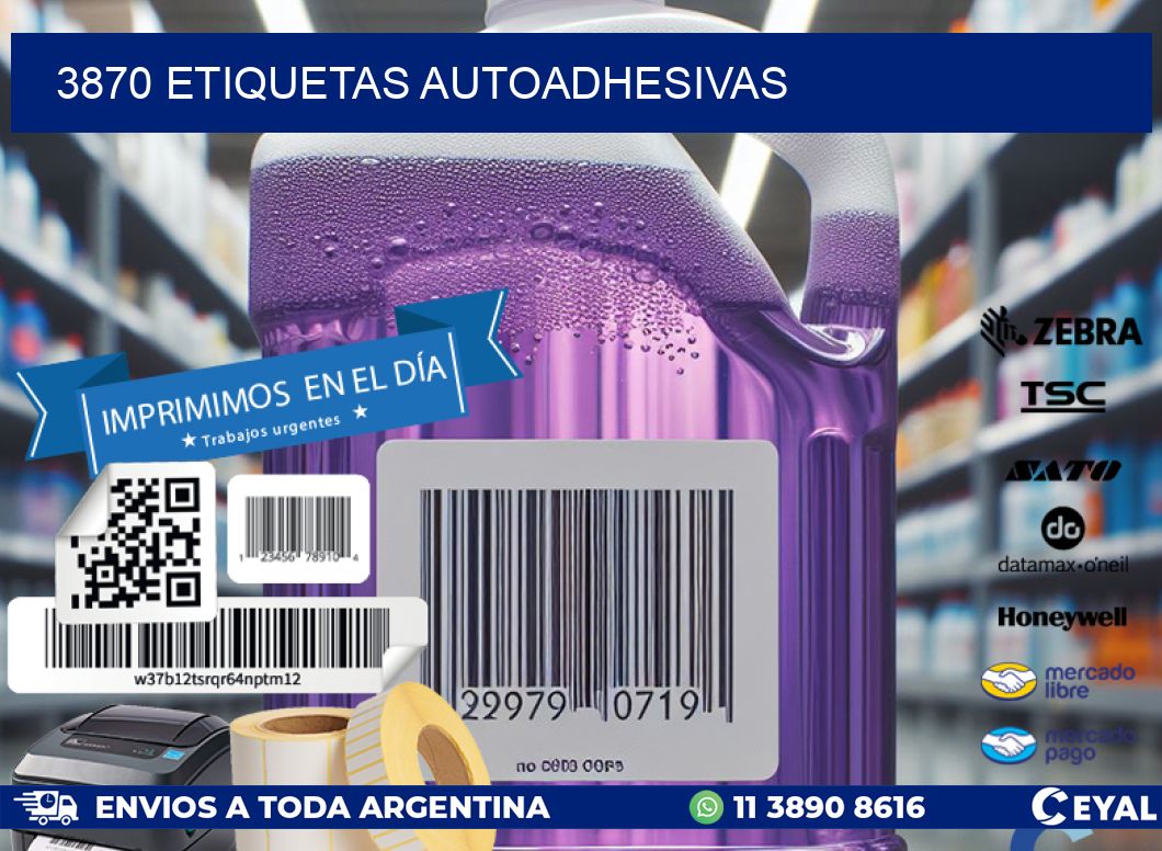 3870 ETIQUETAS AUTOADHESIVAS