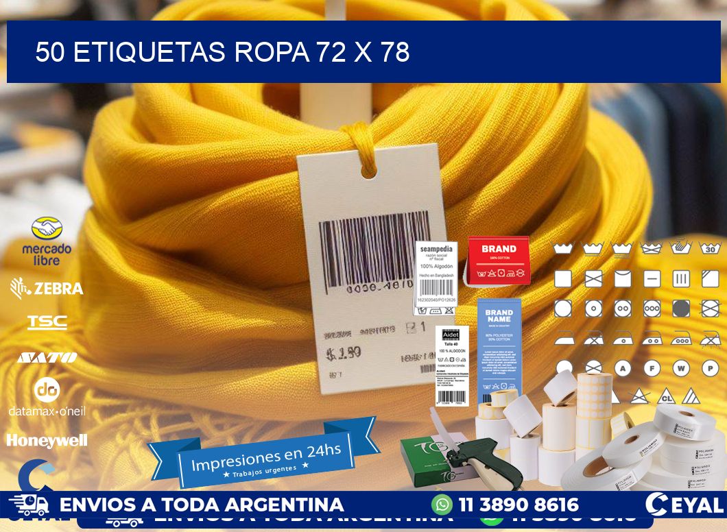 50 ETIQUETAS ROPA 72 x 78