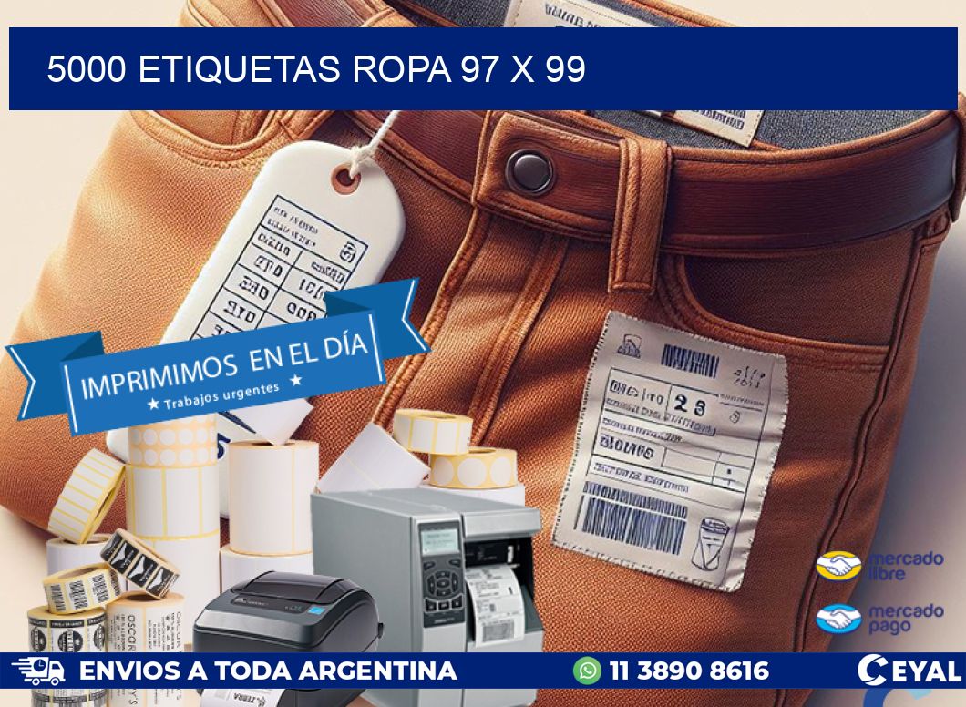 5000 ETIQUETAS ROPA 97 x 99