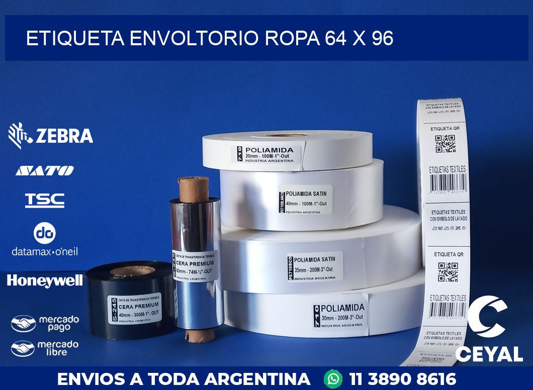 ETIQUETA ENVOLTORIO ROPA 64 x 96