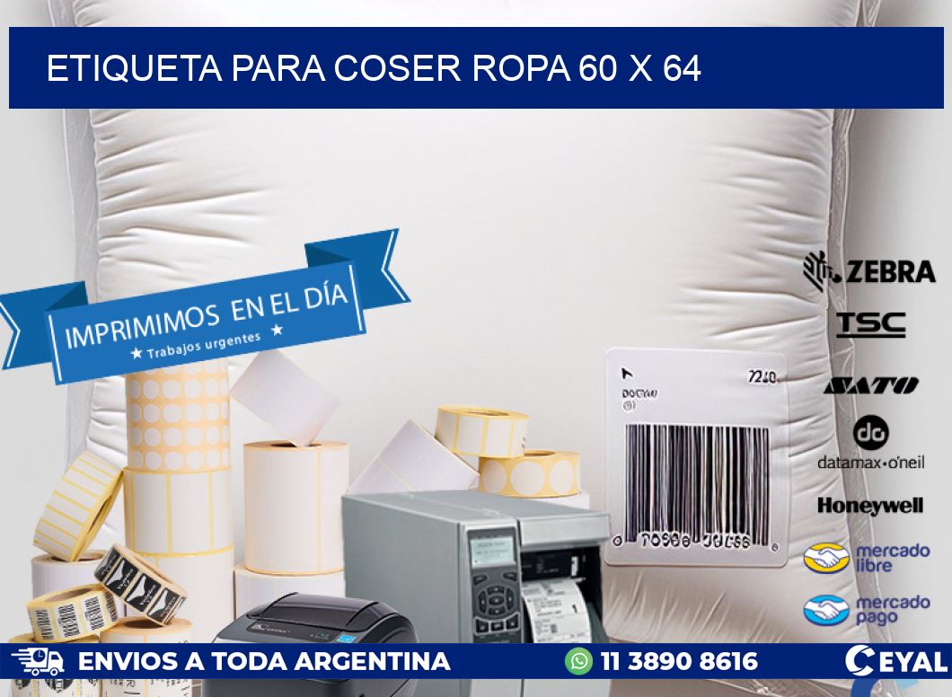ETIQUETA PARA COSER ROPA 60 x 64