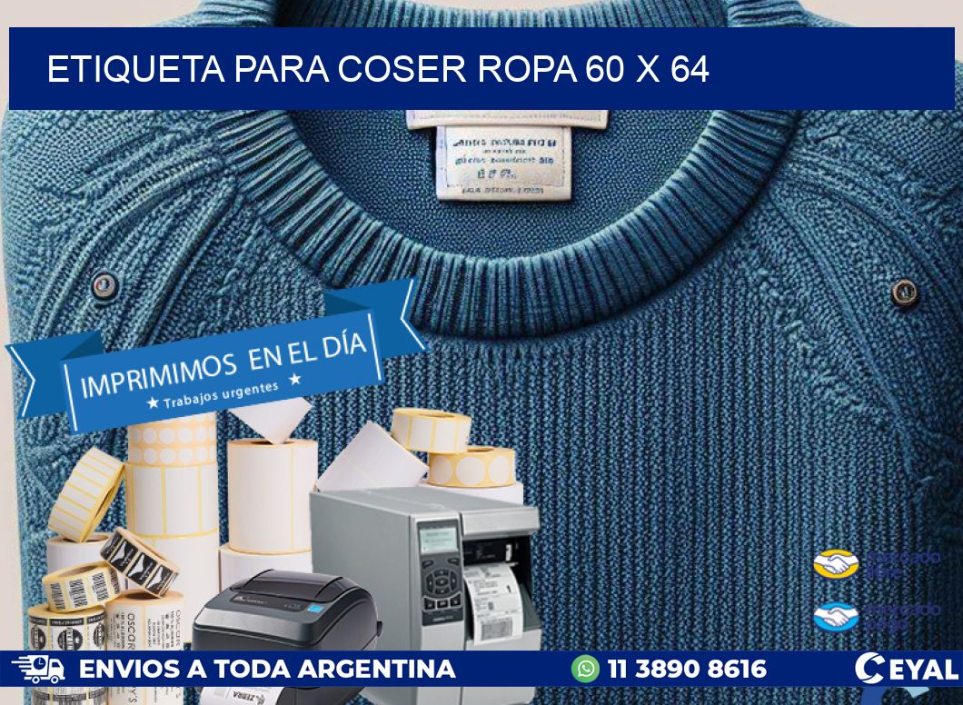 ETIQUETA PARA COSER ROPA 60 x 64