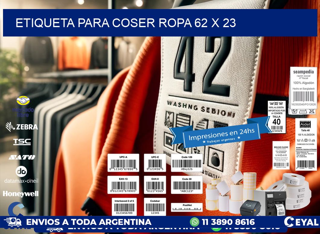 ETIQUETA PARA COSER ROPA 62 x 23
