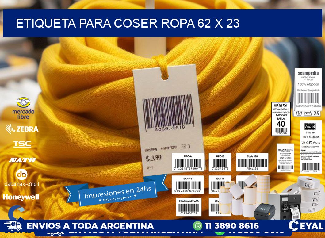 ETIQUETA PARA COSER ROPA 62 x 23