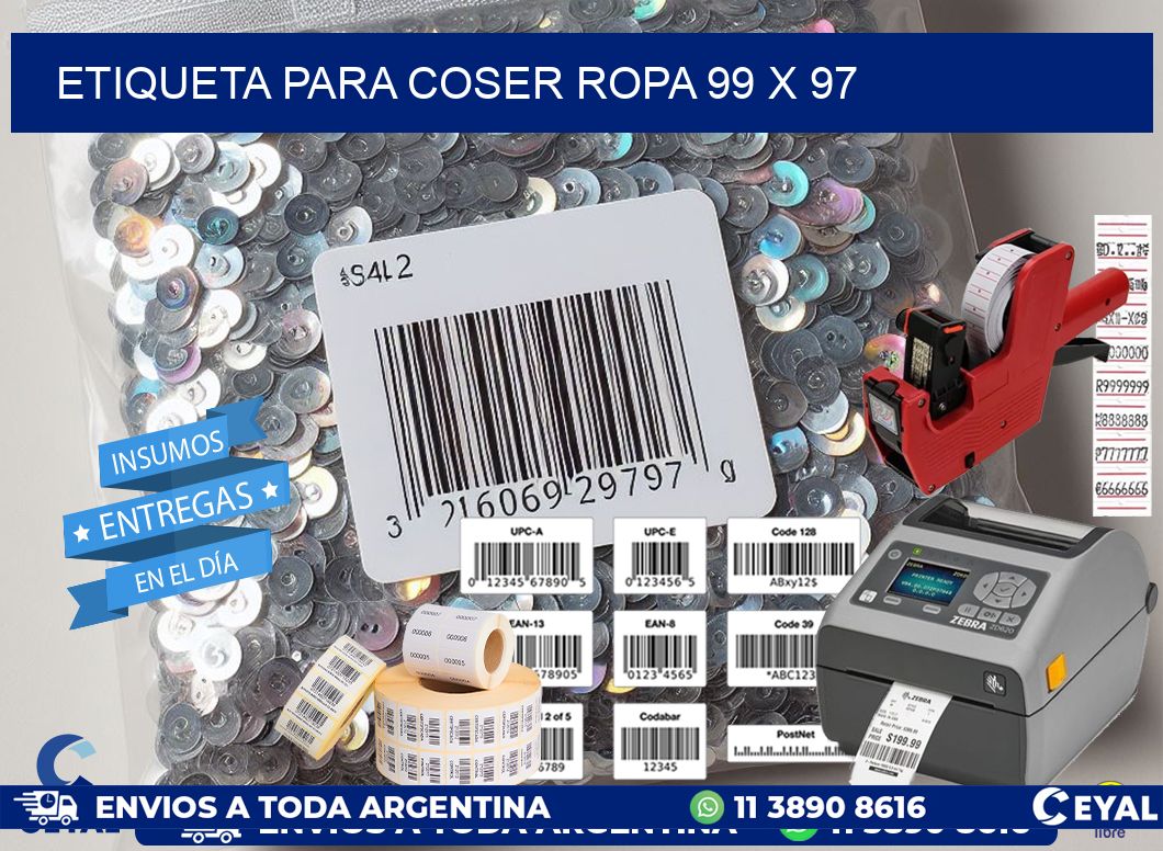 ETIQUETA PARA COSER ROPA 99 x 97