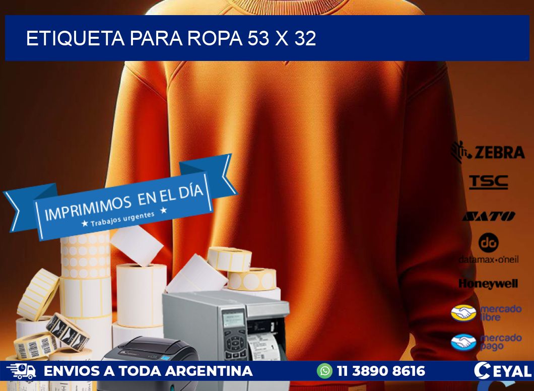 ETIQUETA PARA ROPA 53 x 32
